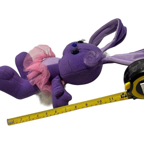 Vintage 12 Inch 89 Kenner GRABBITS Purple Bunny Stuffed Animal Plush Toy! RARE! - Picture 8 of 8